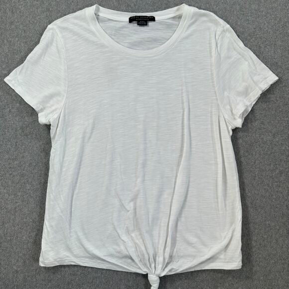 Social Standard by Sanctuary Knotted Hem Tee Shirt Women's XL White Short Sleeve - Picture 1 of 7